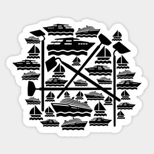 Boats & Hoes - funny Sticker